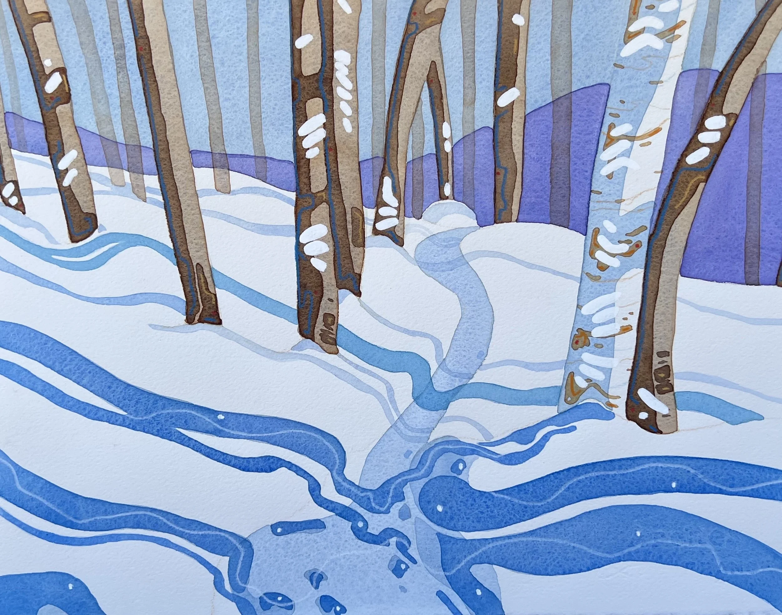 BLUE SNOW RIBBONS