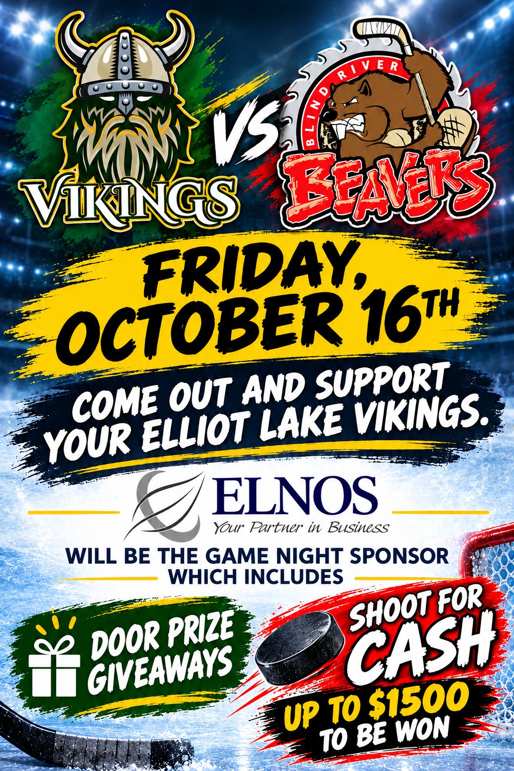 Elliot Lake Vikings vs The Blind River Beavers
