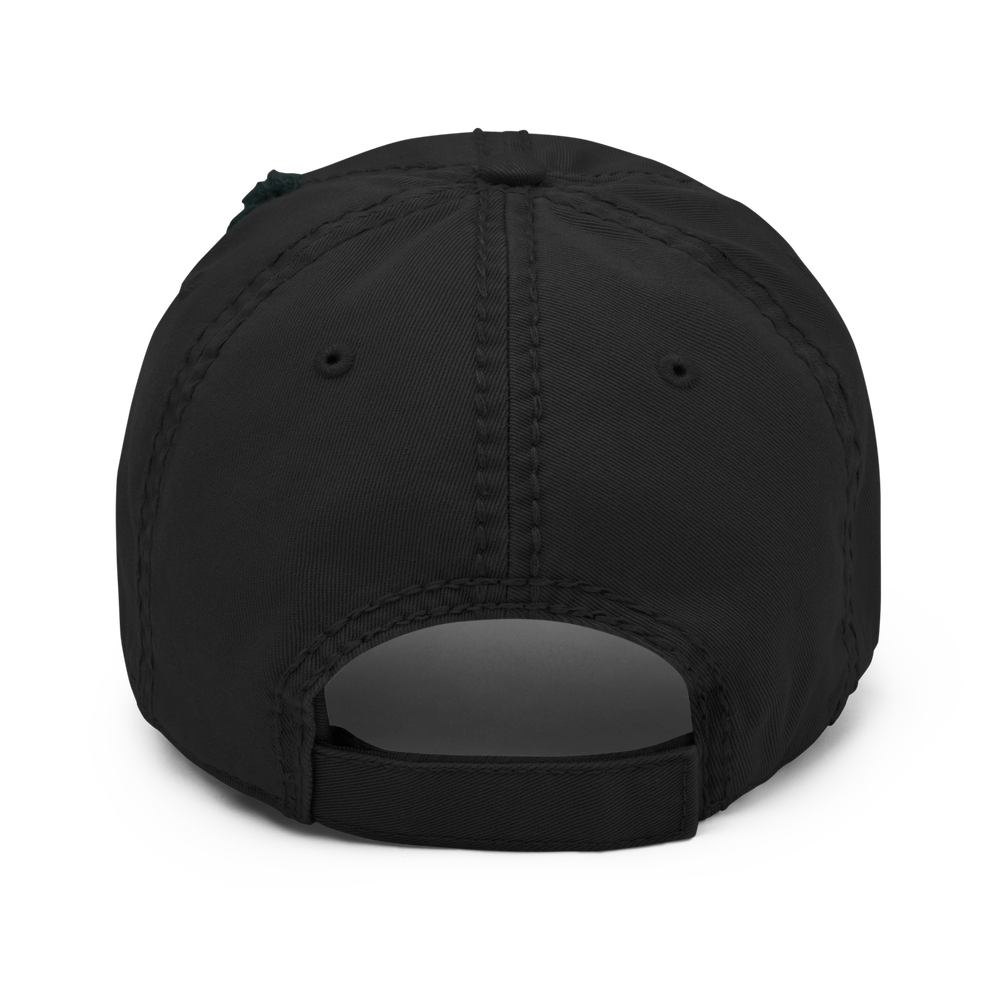 Bakwaas Embroidered Distressed Dad Hat - Black — BAKWAASbyBABBU