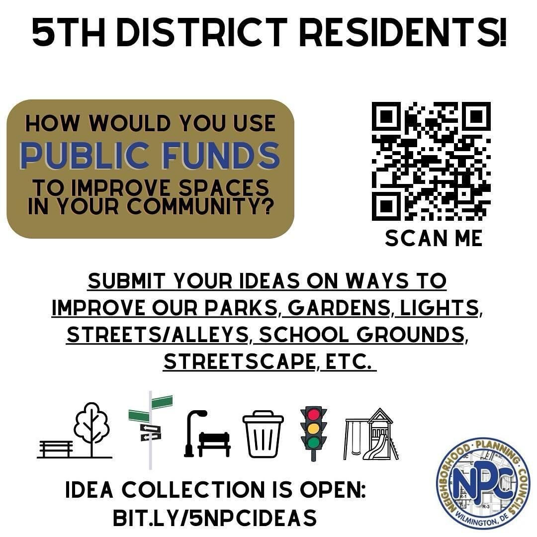 You and your neighbors can come up with ideas for community improvement projects, develop these ideas into proposals, and then NPC members vote for where the money will go. All NPC members, civic associations, &amp; community members within the 5th c