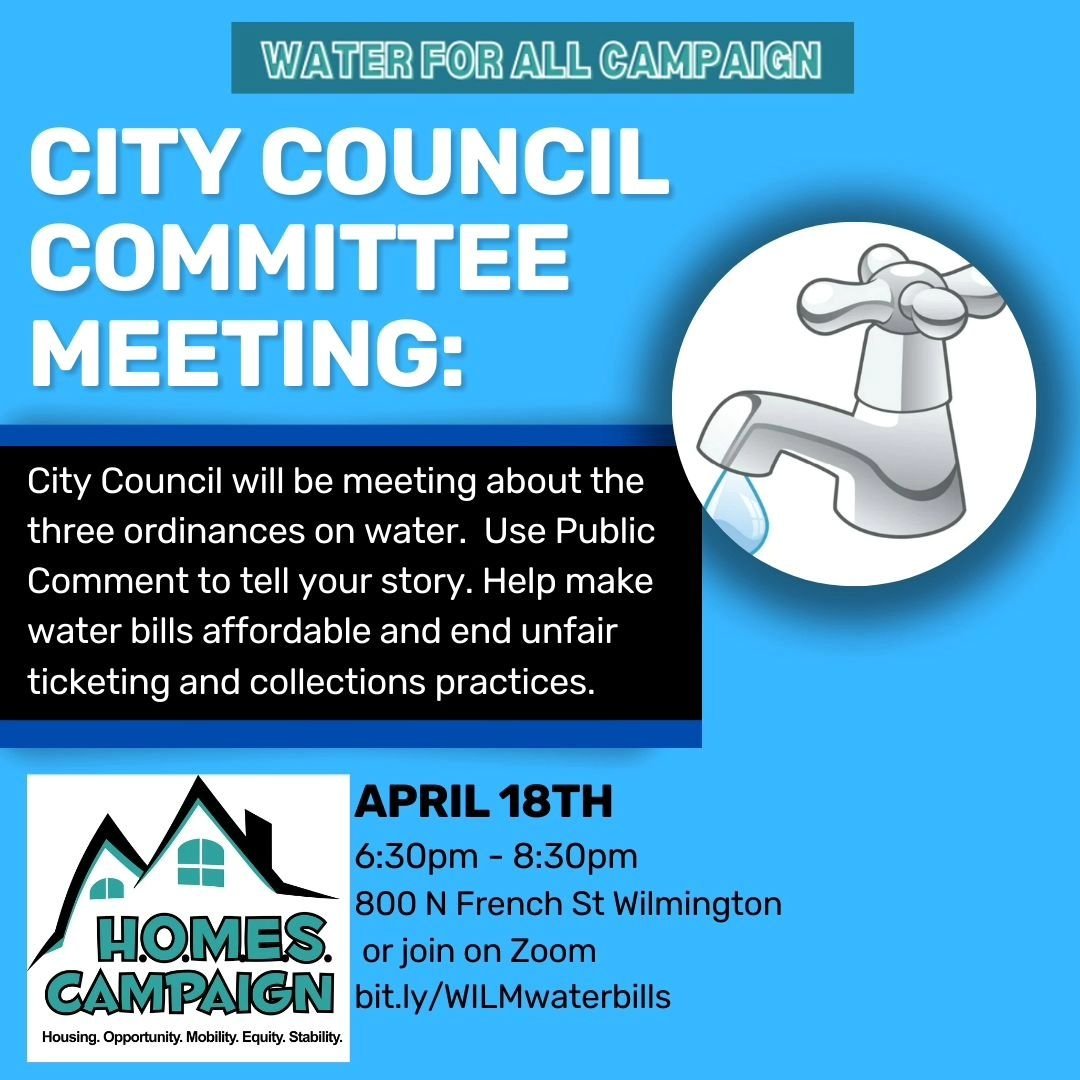 City Council Meeting Tonight!! 6:30pm. 
Reposted from @homescampaignde Join us in person or on Zoom this Thursday to make your voice heard!