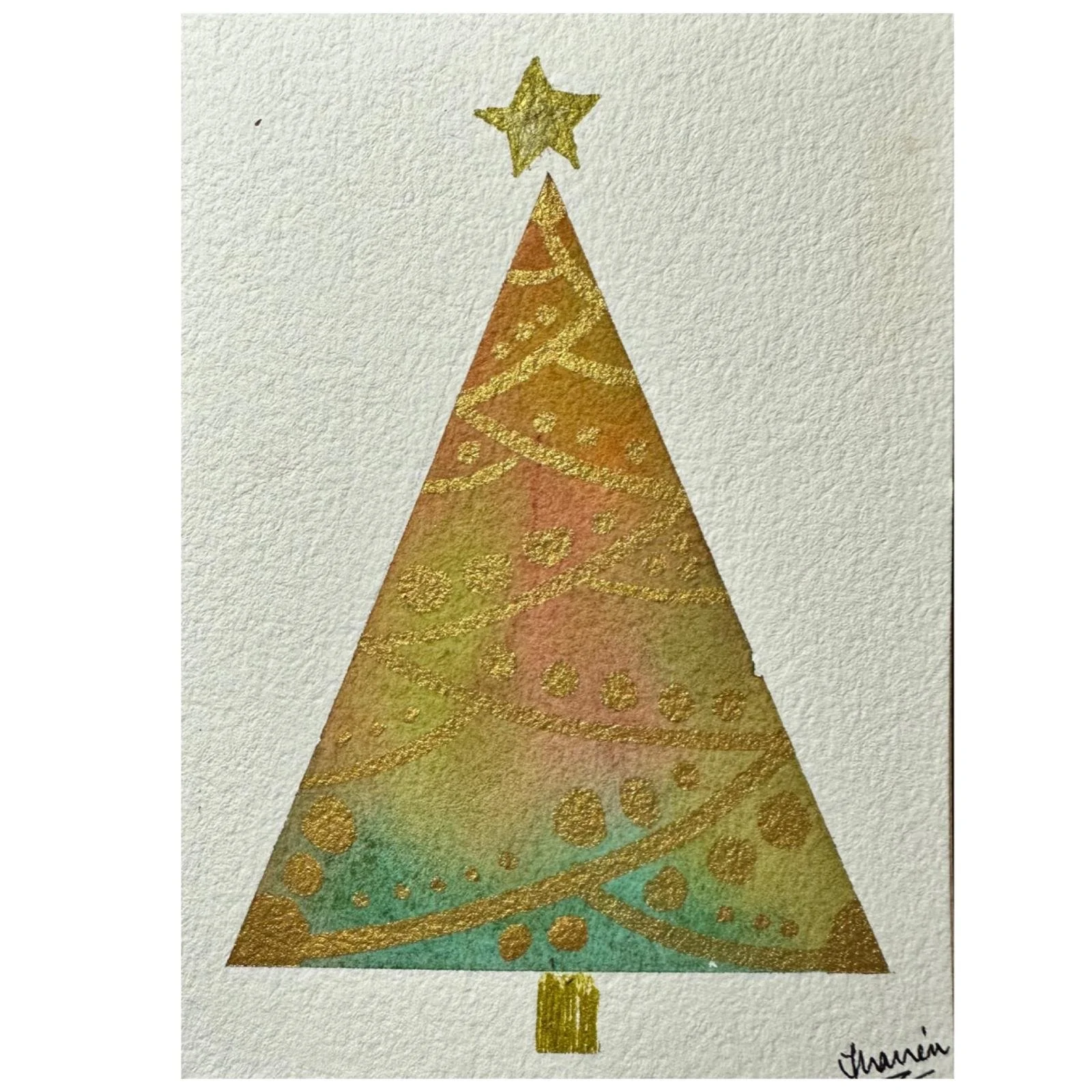 Tree_3 (green, gold ochre and gold)