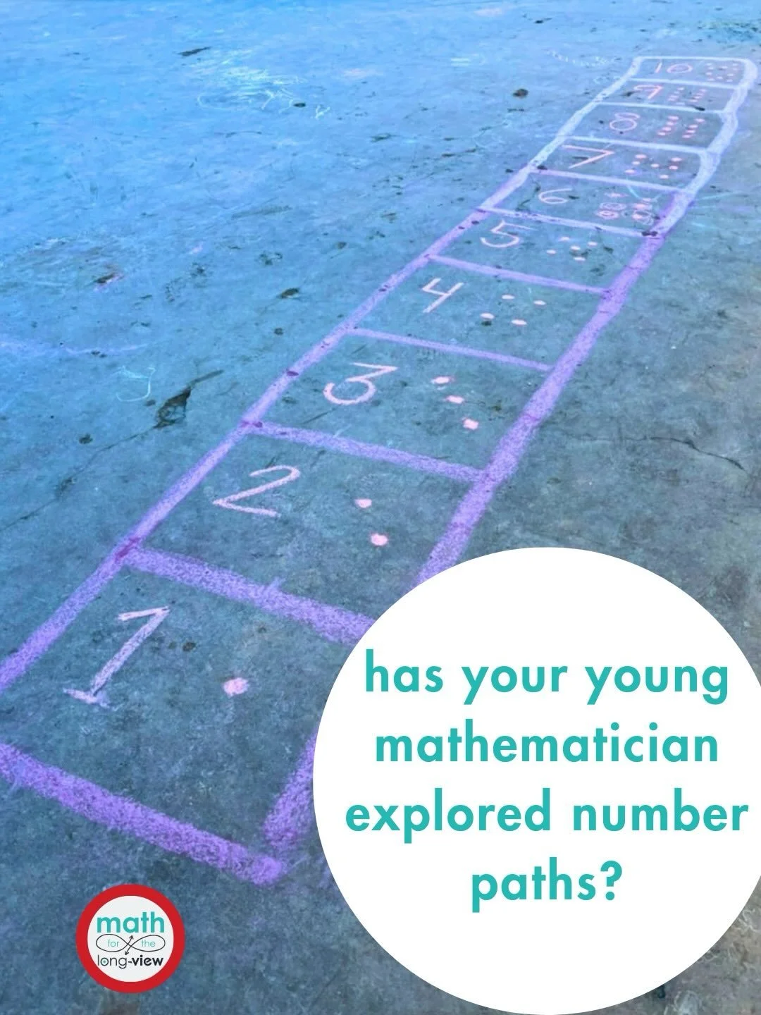 Here is one way that you can impact math learning for your young mathematicians today! Try having a conversation around a number path. Draw it with chalk, draw it on paper, build it with tape! 
🔴Draw an empty path, try five blank spaces first growin