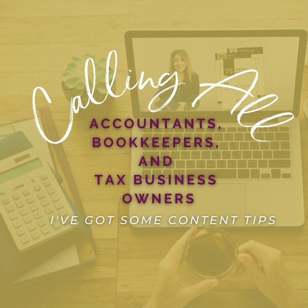 Calling on all accountants, bookkeepers, and tax business owners 📣
 
You need to be just as active on your socials as you are in your office. ‼️
 
Think of social media as an official job &ndash; you need to regularly show up, right? And you need to
