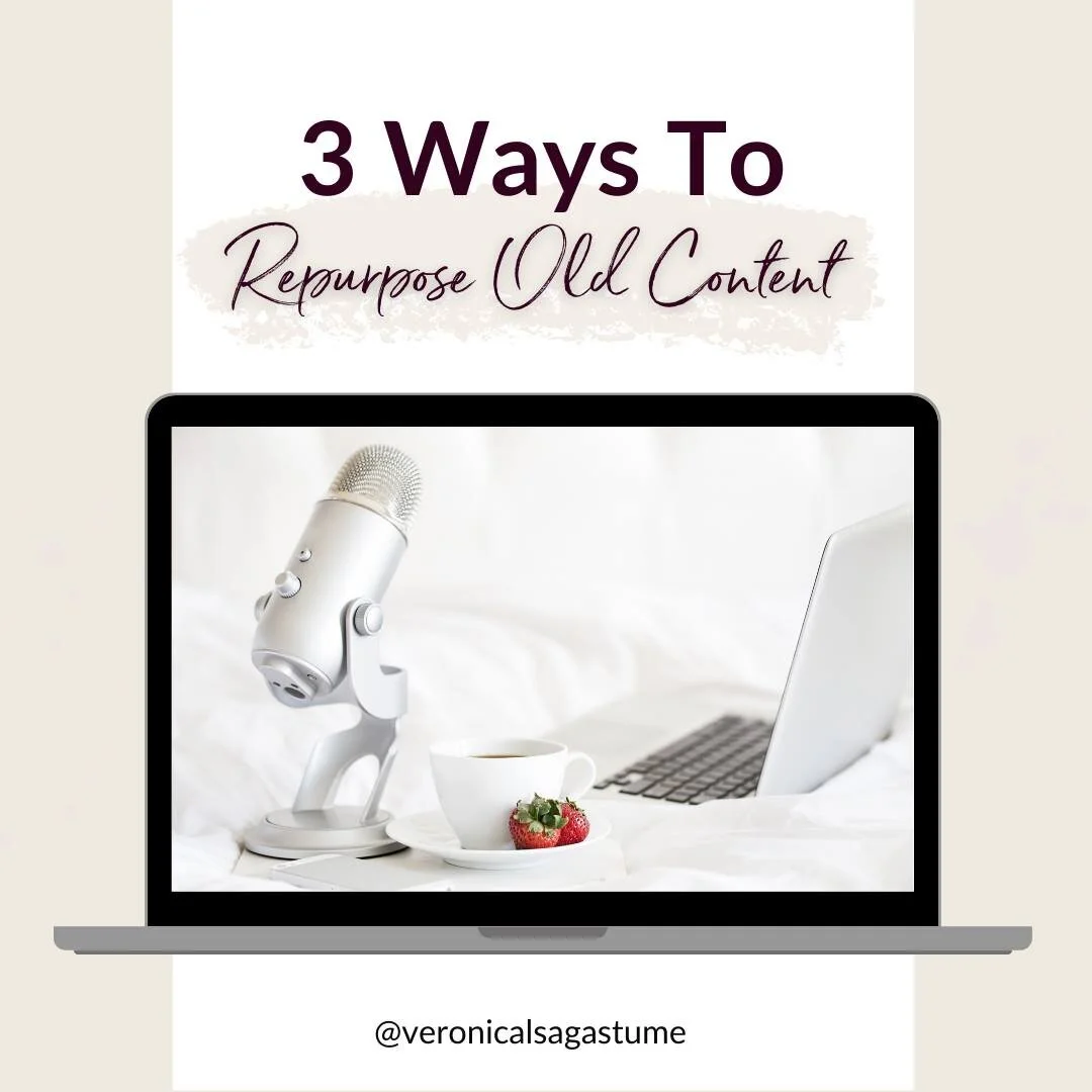 3 ways to repurpose your old content

Did you know that repurposing your already amazing content can save you TIME and MONEY? Giving new life to your old content can also help you reach new audiences because your present the information from a differ