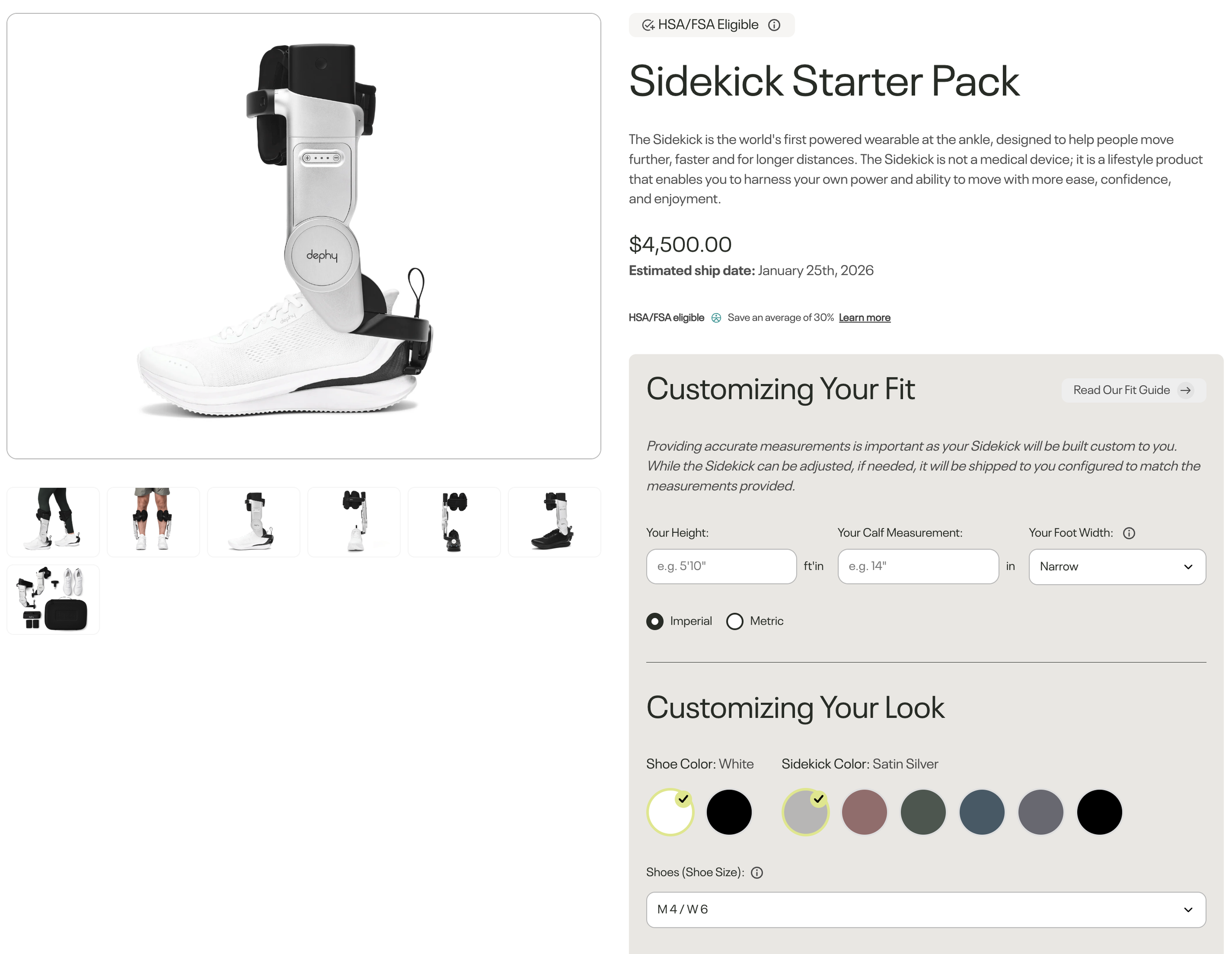 Dephy Bionic Footwear E-Commerce Product Photography