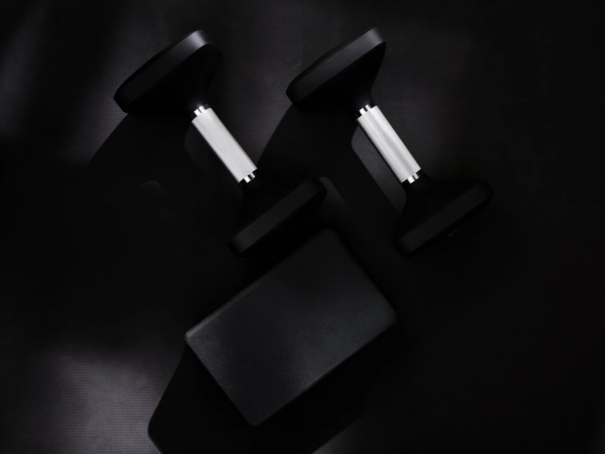 Workout Product Photography Dumbbells and Yoga Block 