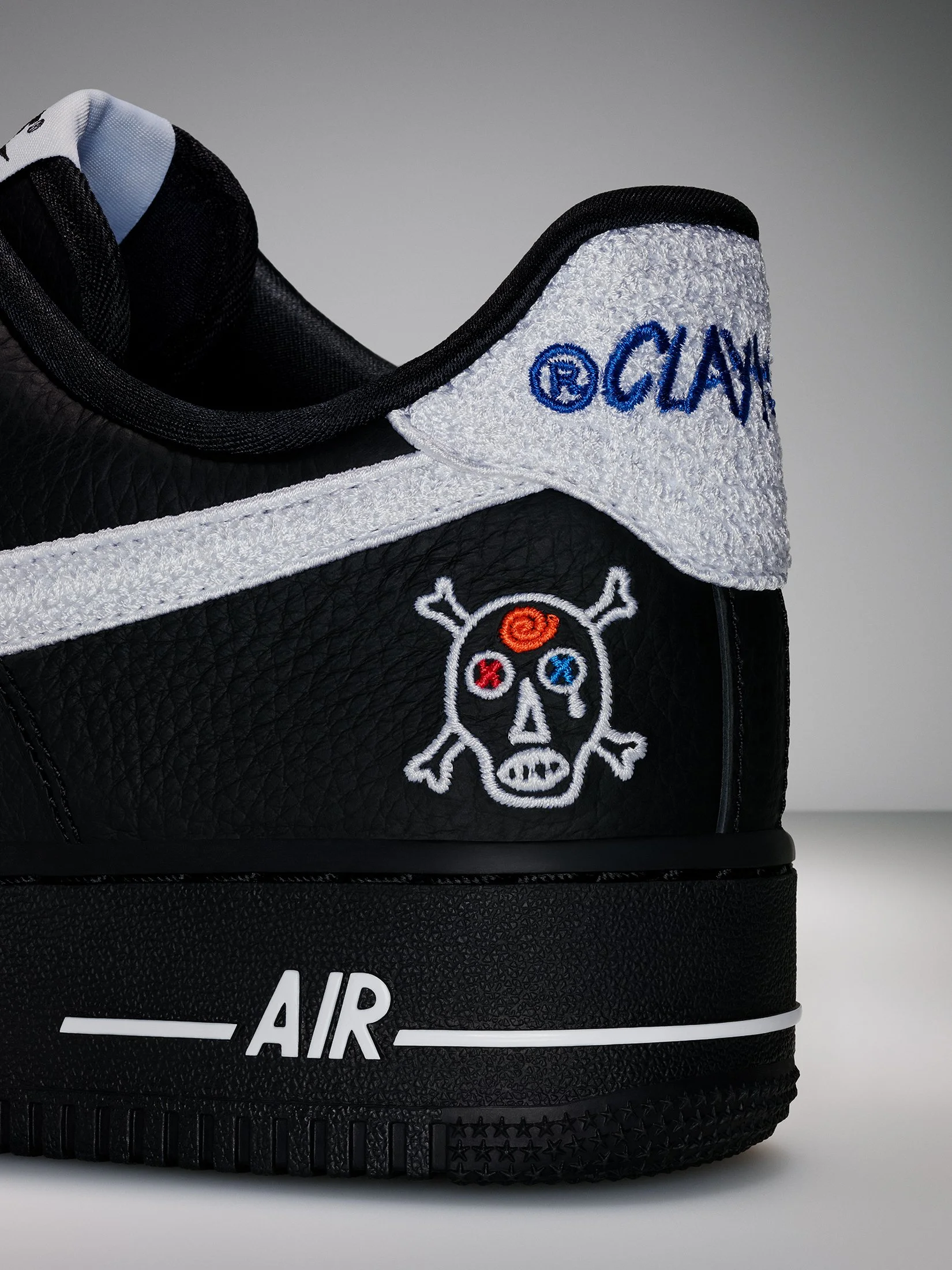 Shoe lace detail of a Nike Air Force 1 by Clayton Patterson and Ben Solomon.