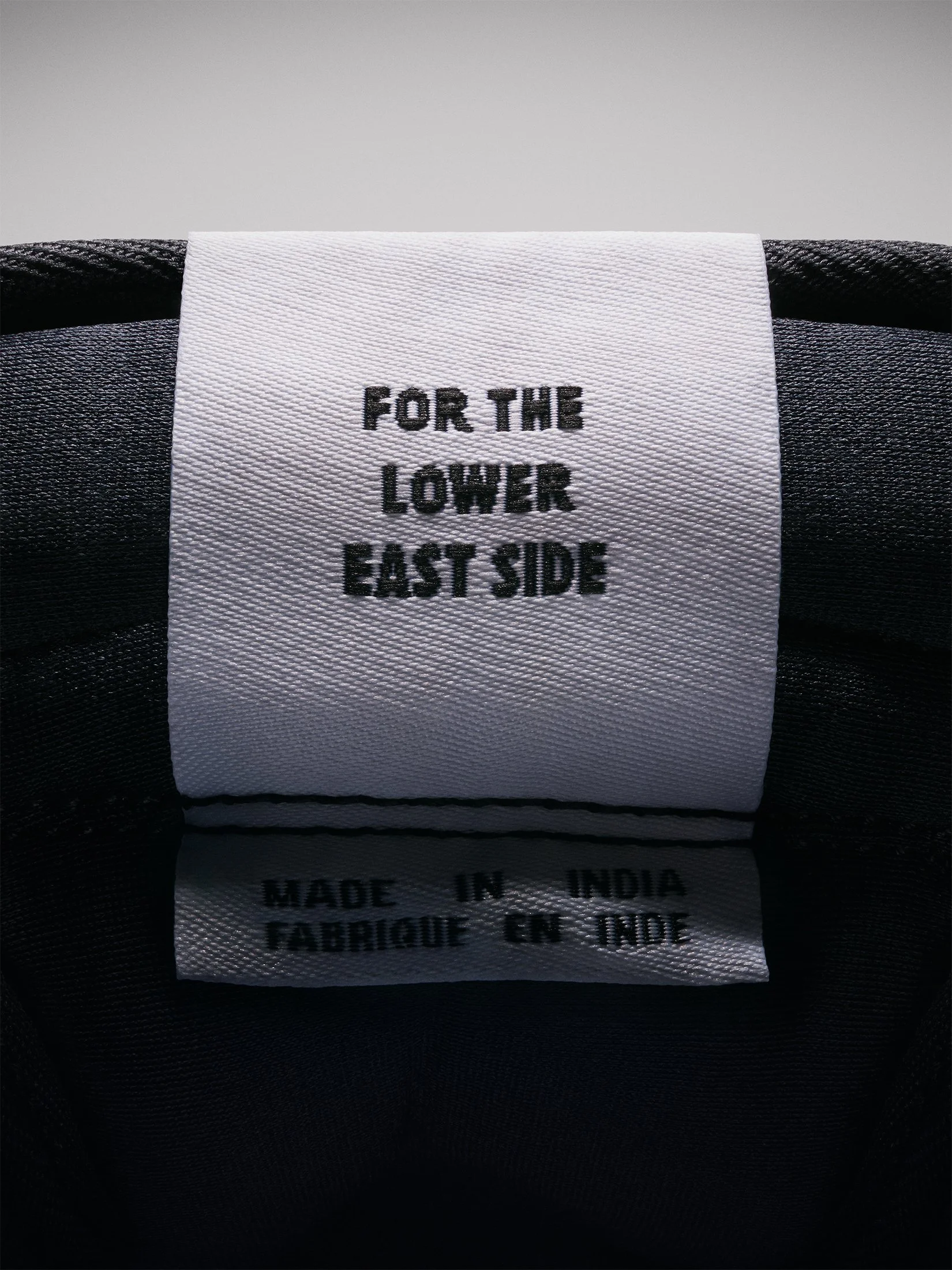 Shoe tag detail of a Nike Air Force 1 by Clayton Patterson and Ben Solomon. 