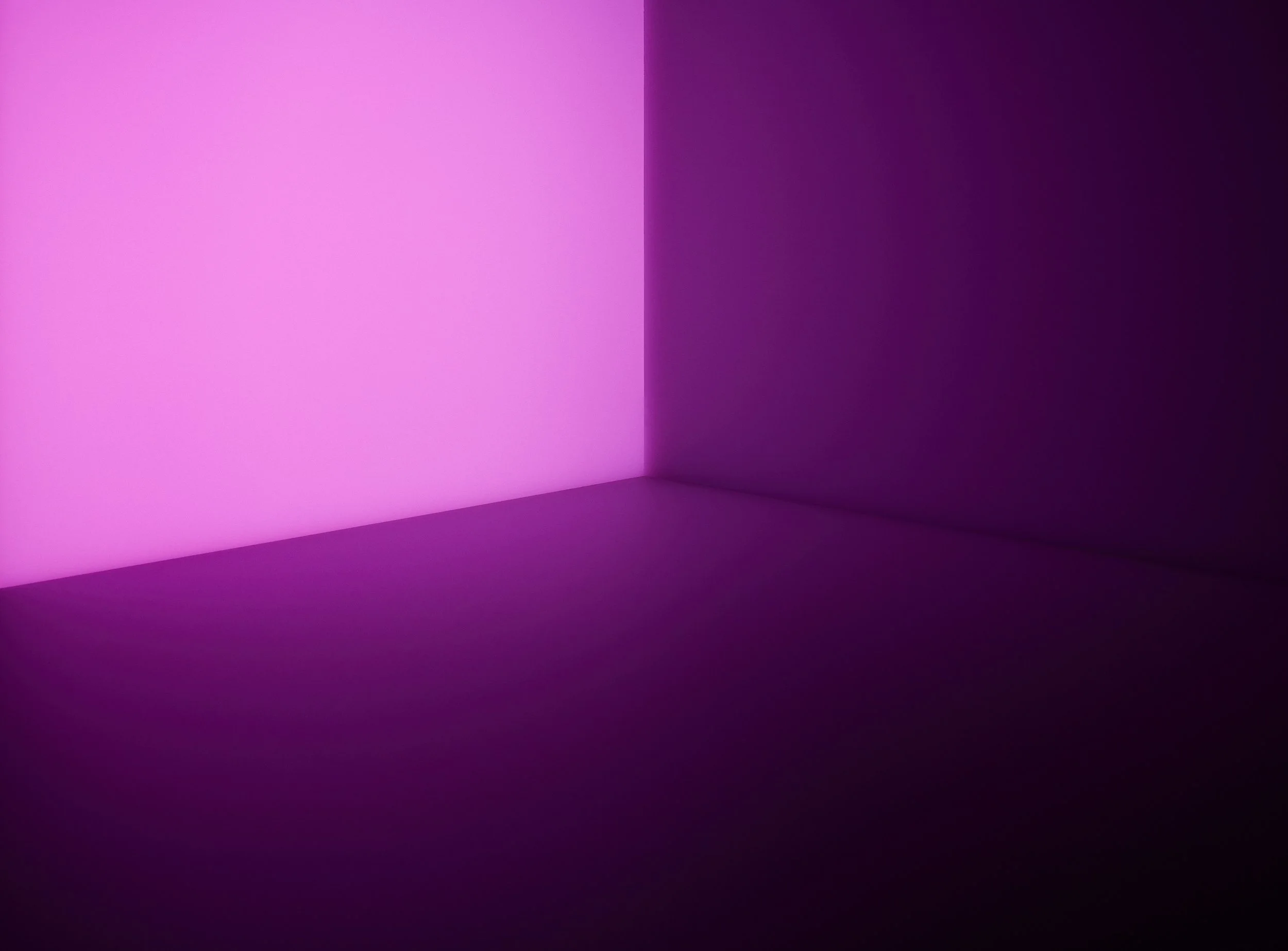 Room corner with color tones mixing, pink