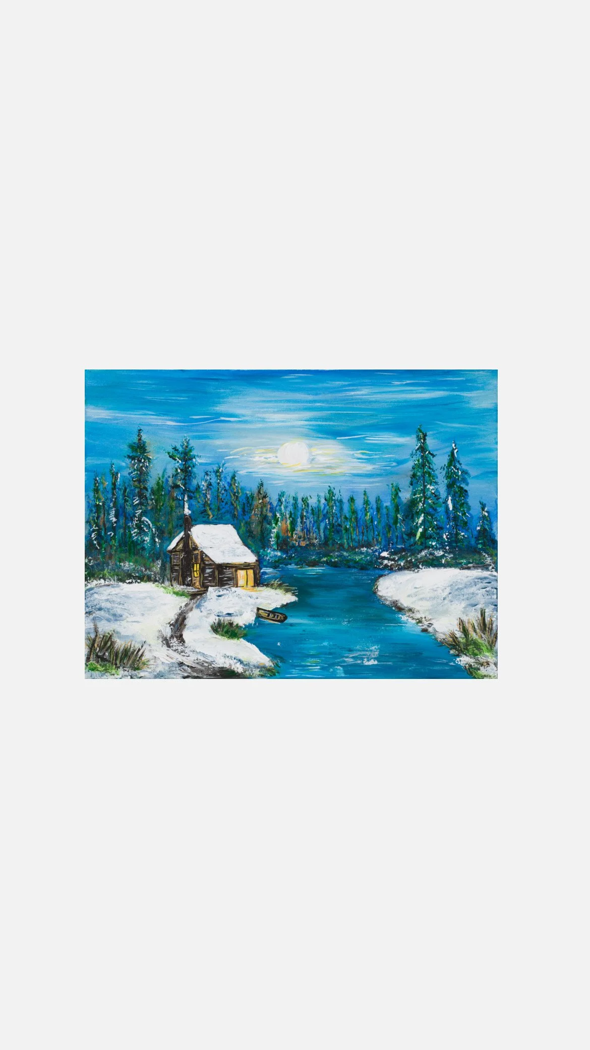 Moonlit Cabin