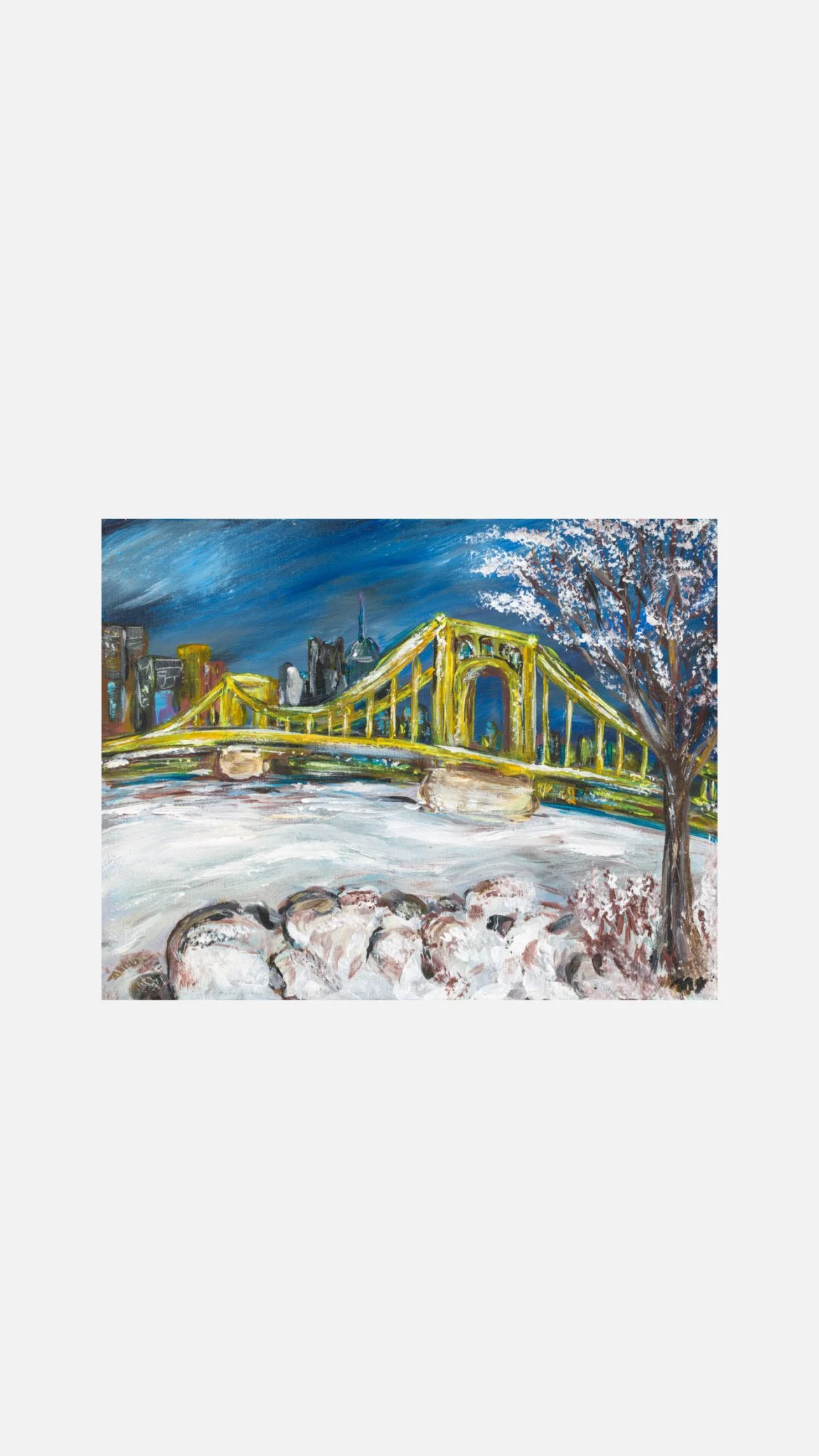 Pittsburgh Winter Clemente Bridge
