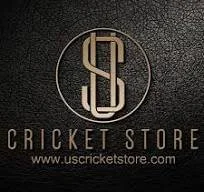 Logo of Cricket Store with the text 'Cricket Store' and website 'uscricketstore.com'.