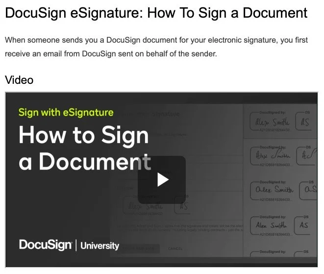 Tech Help - Signing Electronically