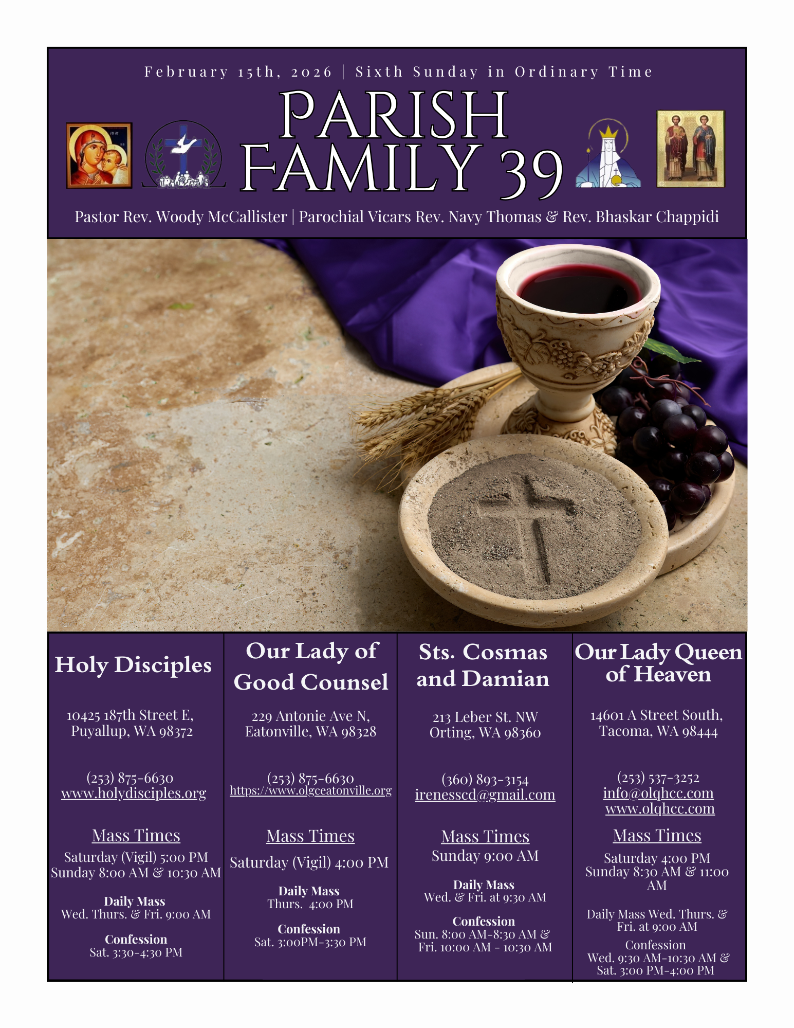 February 15th, 2026- Sixth Sunday in Ordinary Time