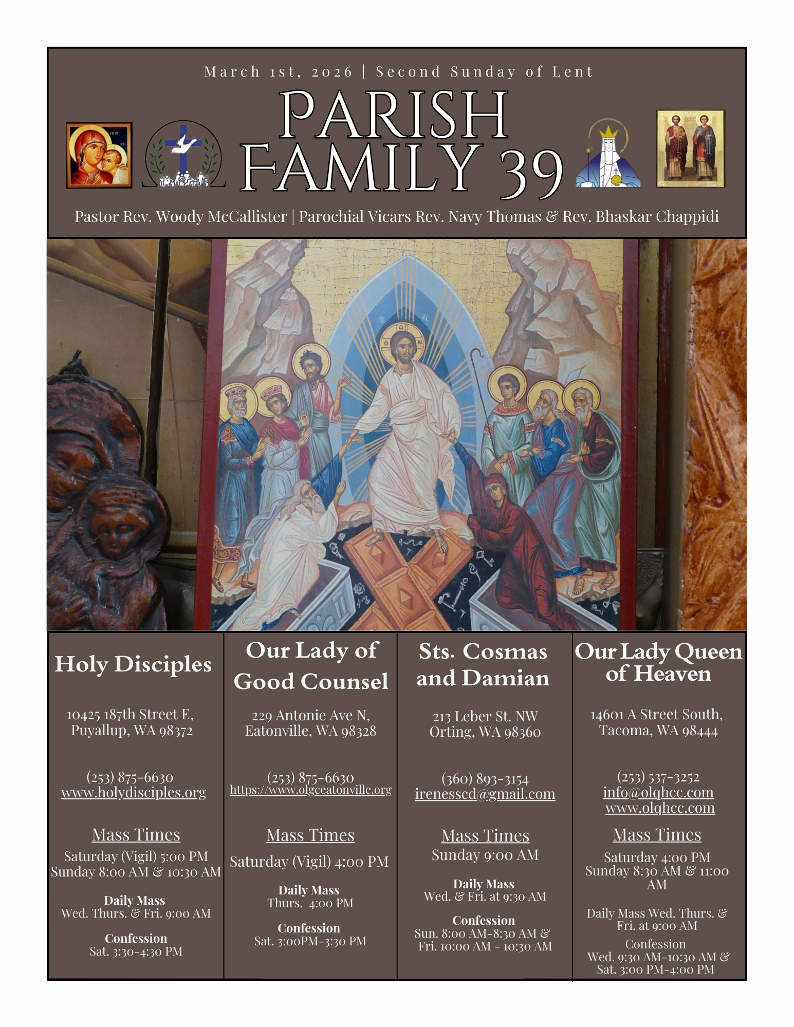 March 1, 2026- Second Sunday of Lent