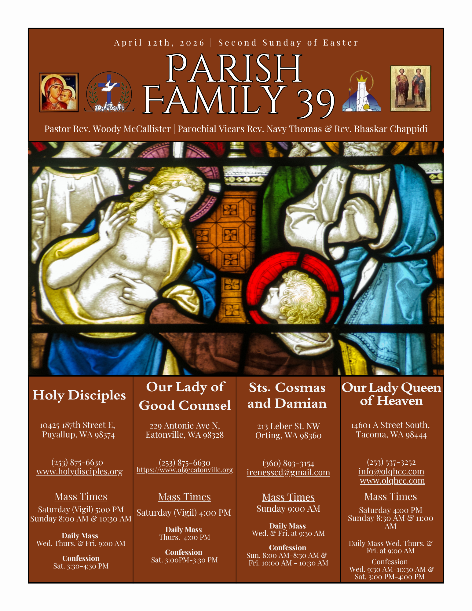 April 12, 2026- Second Sunday of Easter