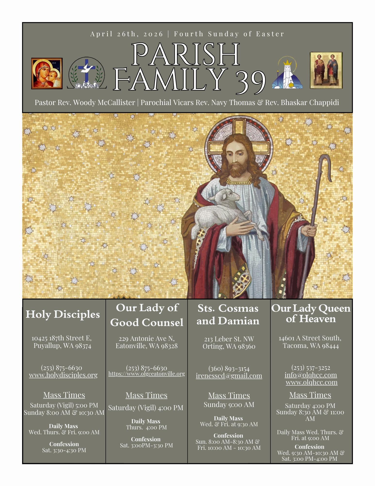 April 26, 2026- Fourth Sunday of Easter