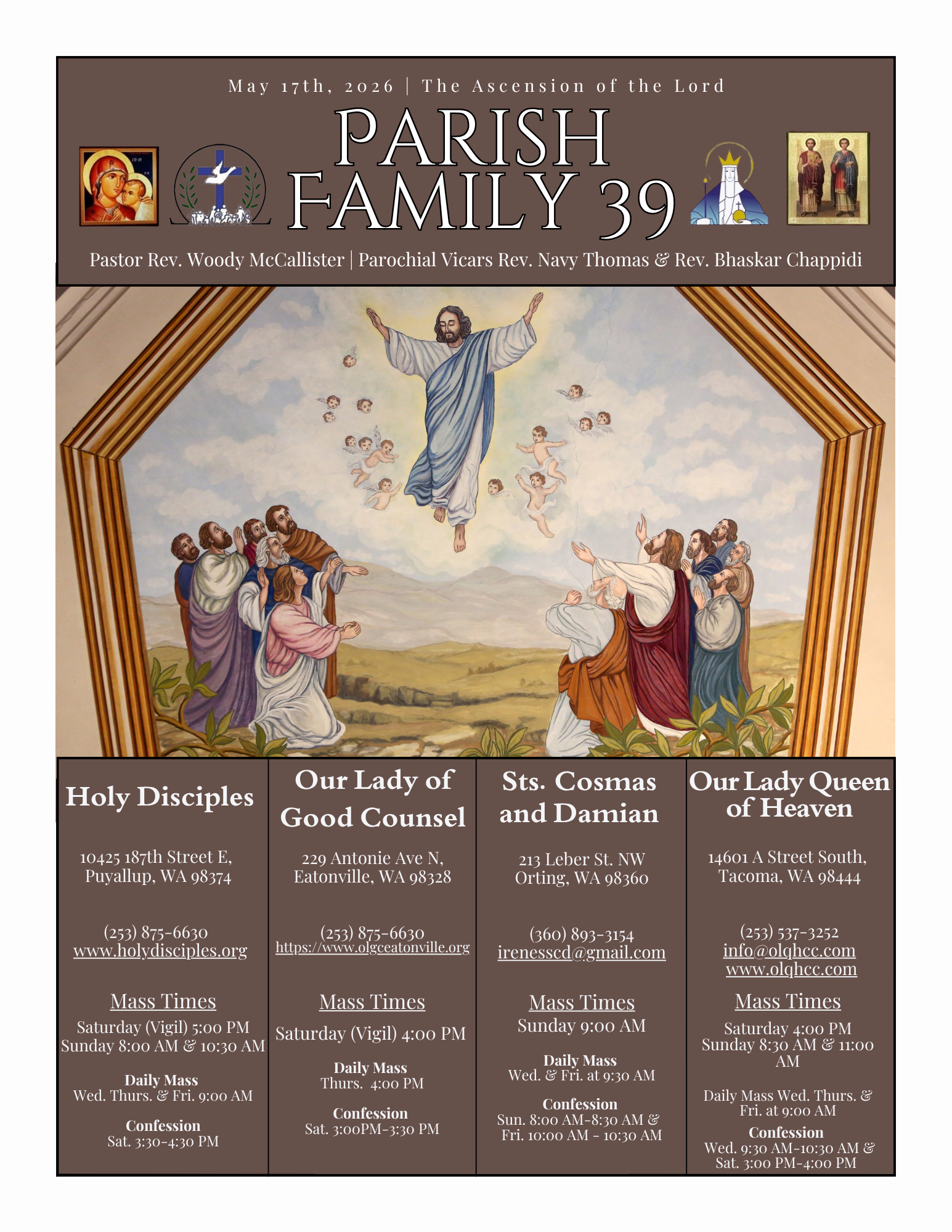 May 17, 2026- The Ascension of the Lord