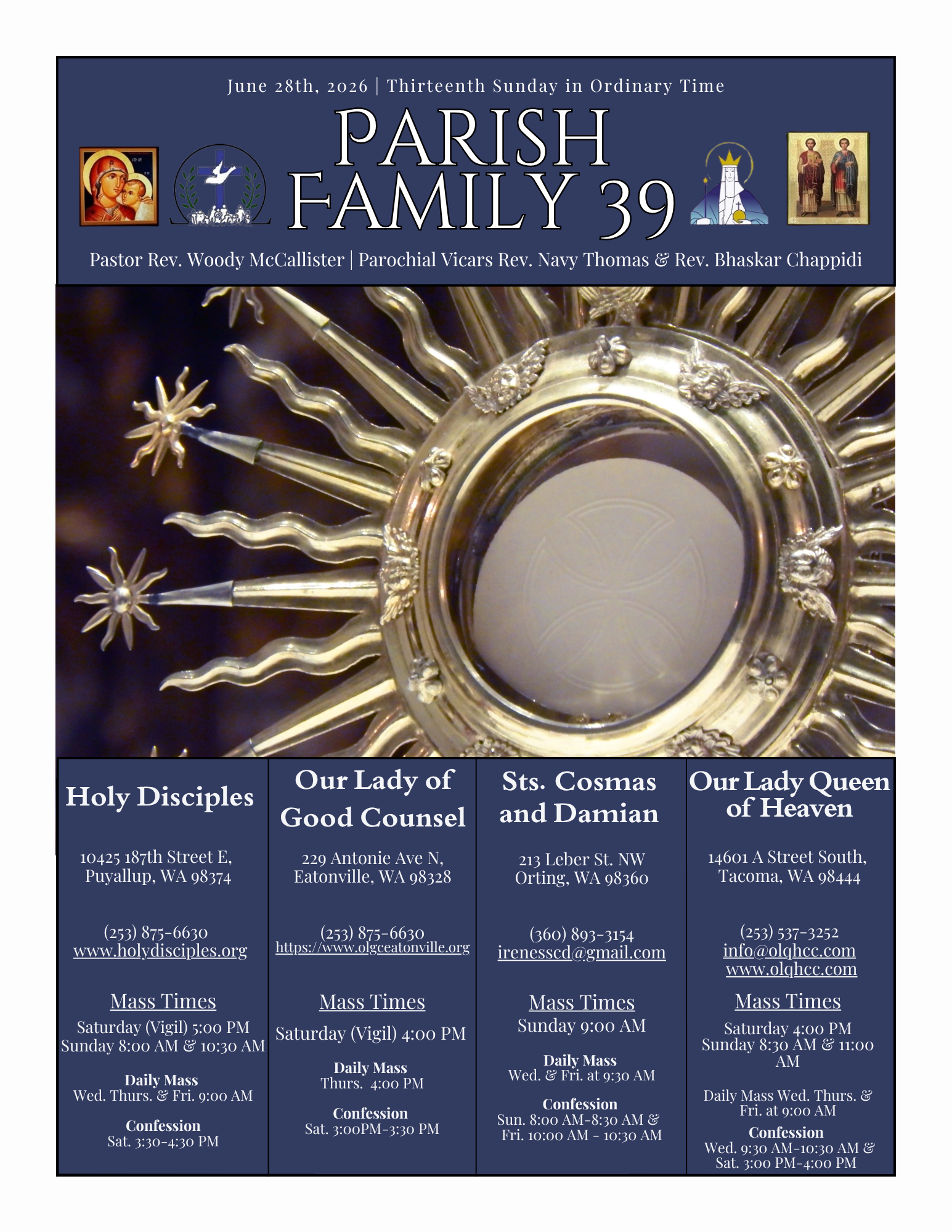 June 28, 2026- Thirteenth Sunday in Ordinary Time