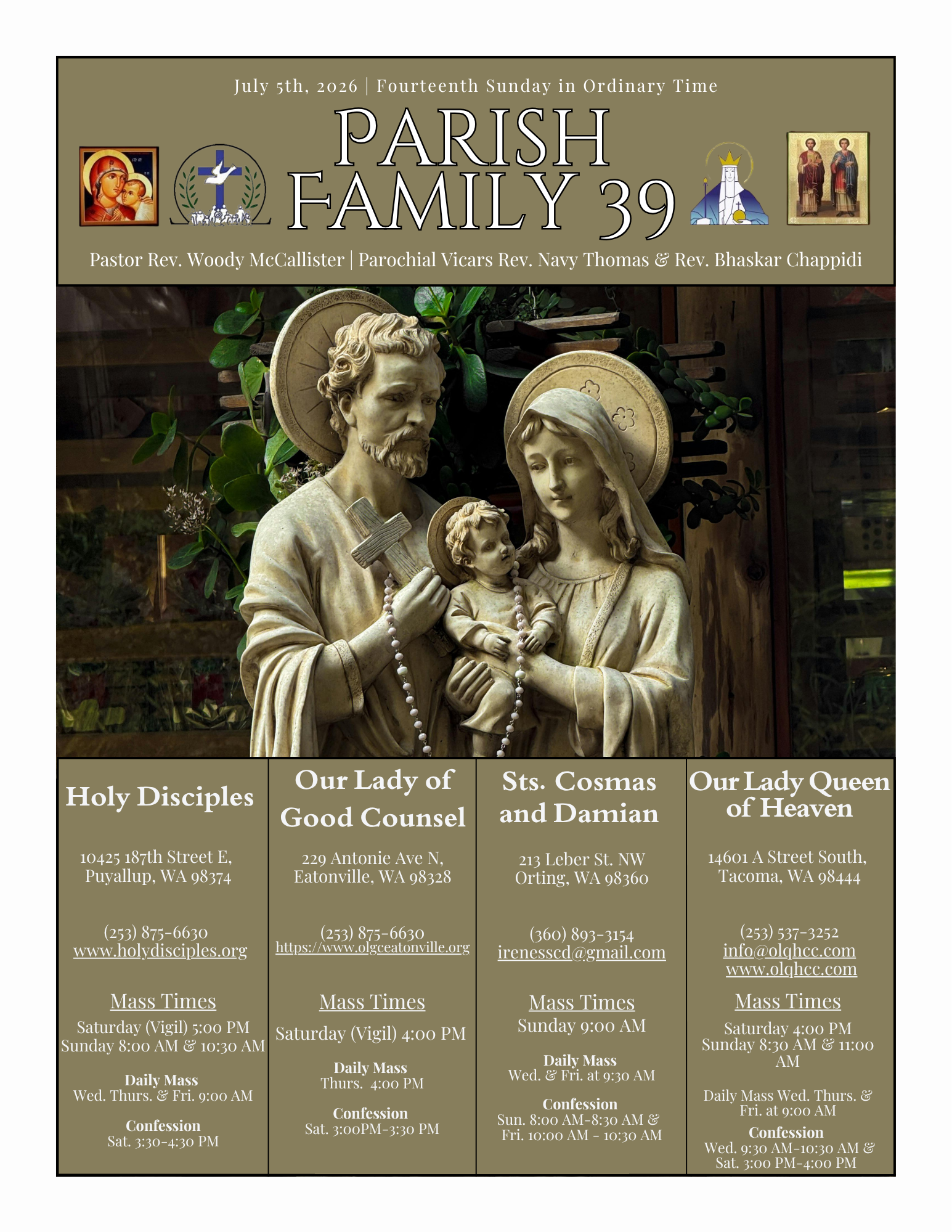 July 5, 2026- Fourteenth Sunday in Ordinary Time