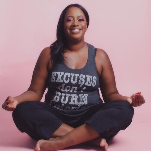 African America Yoga Sticker-Black Woman Fitness 2x2 and 4x4 Sticker-Yogabella Black Woman Yoga Sticker