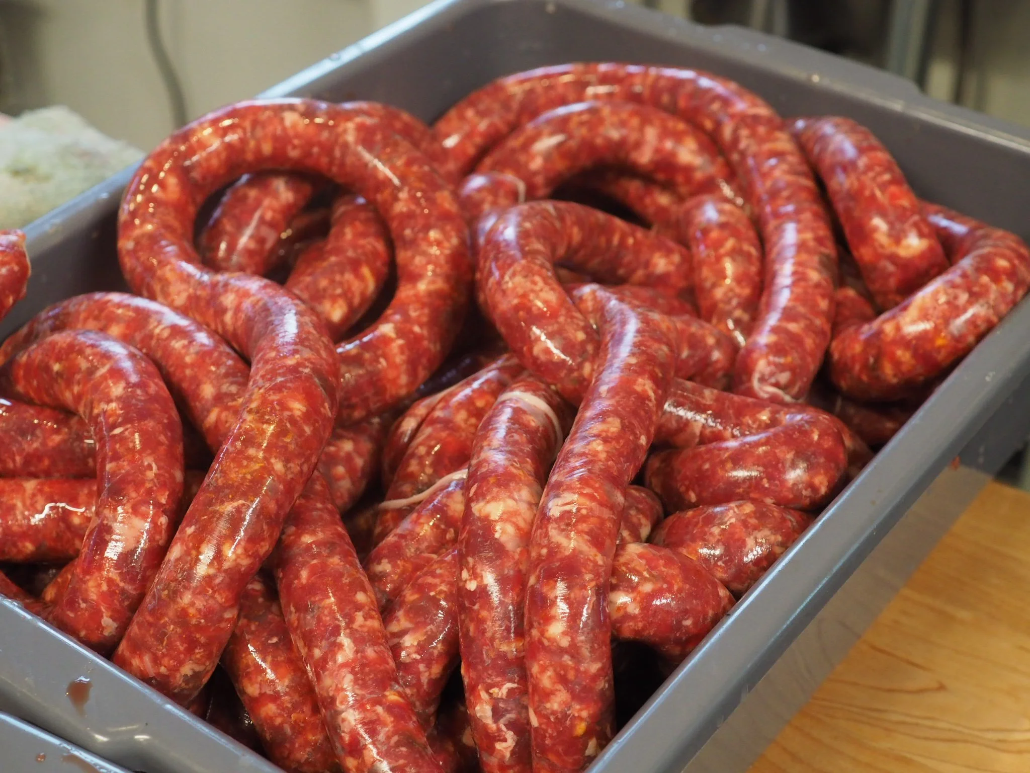 rustica sausage with fresh sweet peppers (only during pepper season)