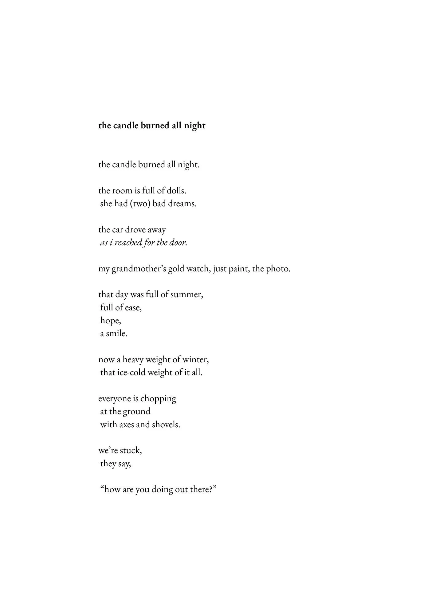 Before the line gets long (working title).jpg
