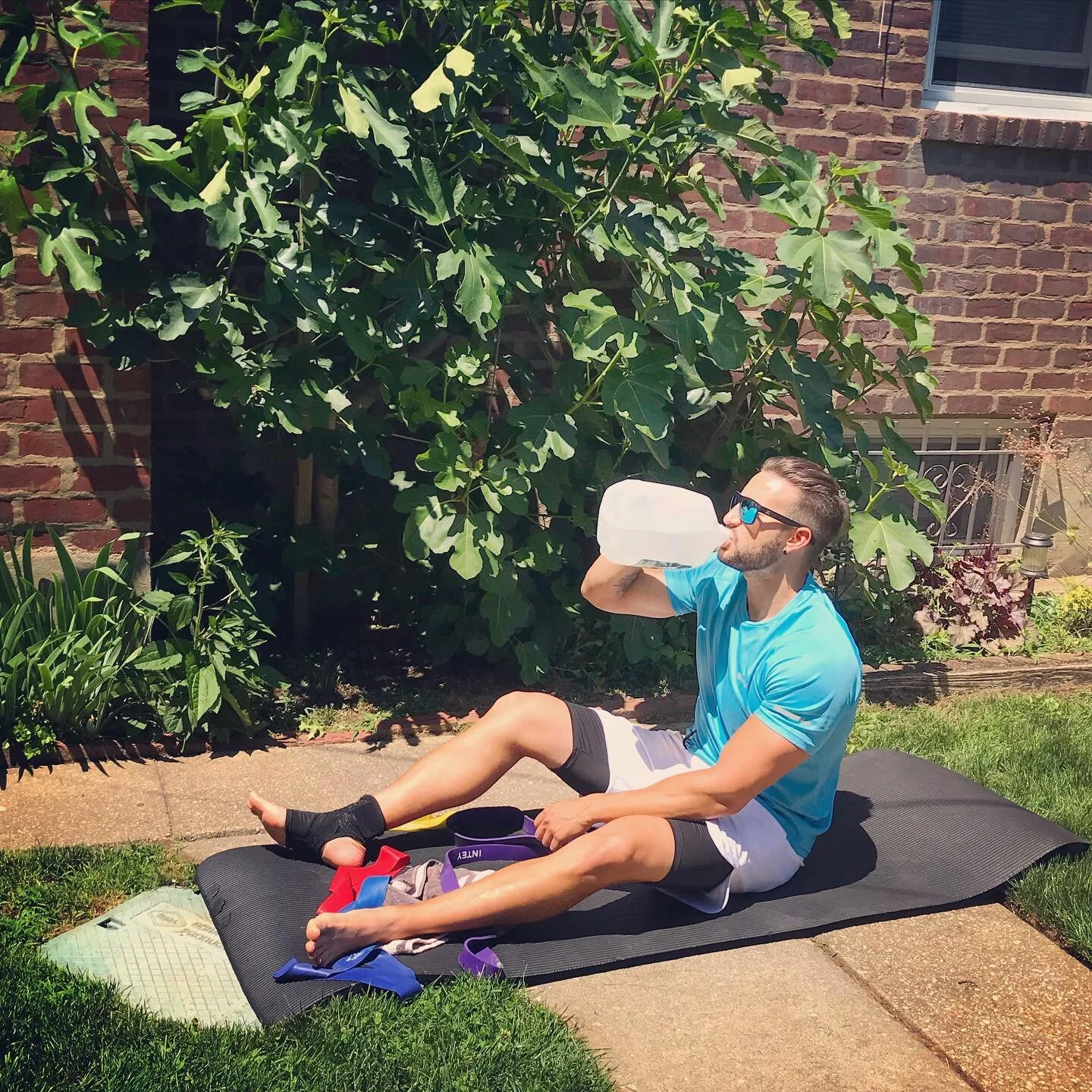 Even the fig tree has gotten stronger since we&rsquo;ve been working out together! 💪🏼😂 #tgif #summerfridayscommence #backyard #homesweethome #ferrarifit