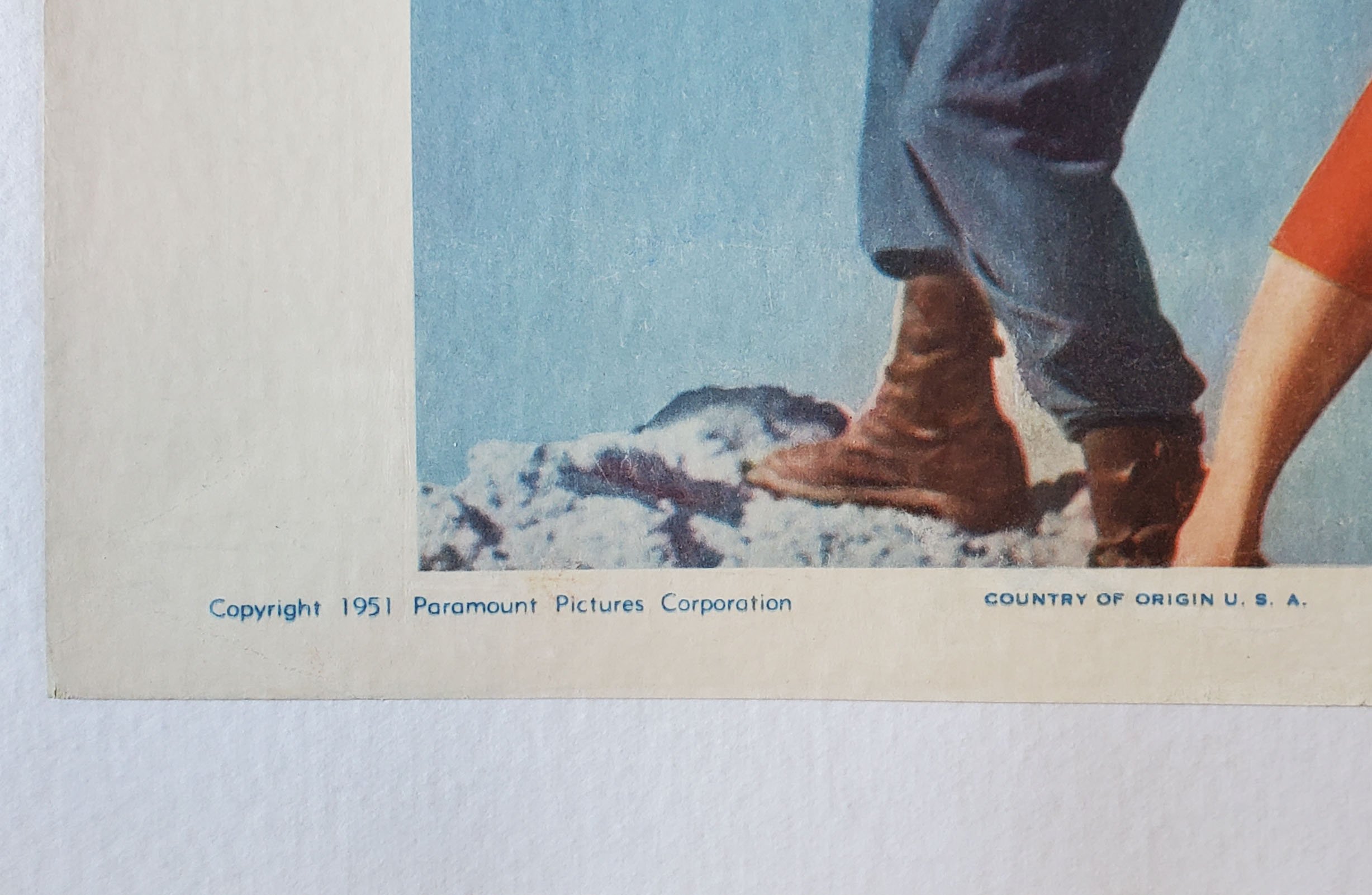 Close up of copyright and printer information