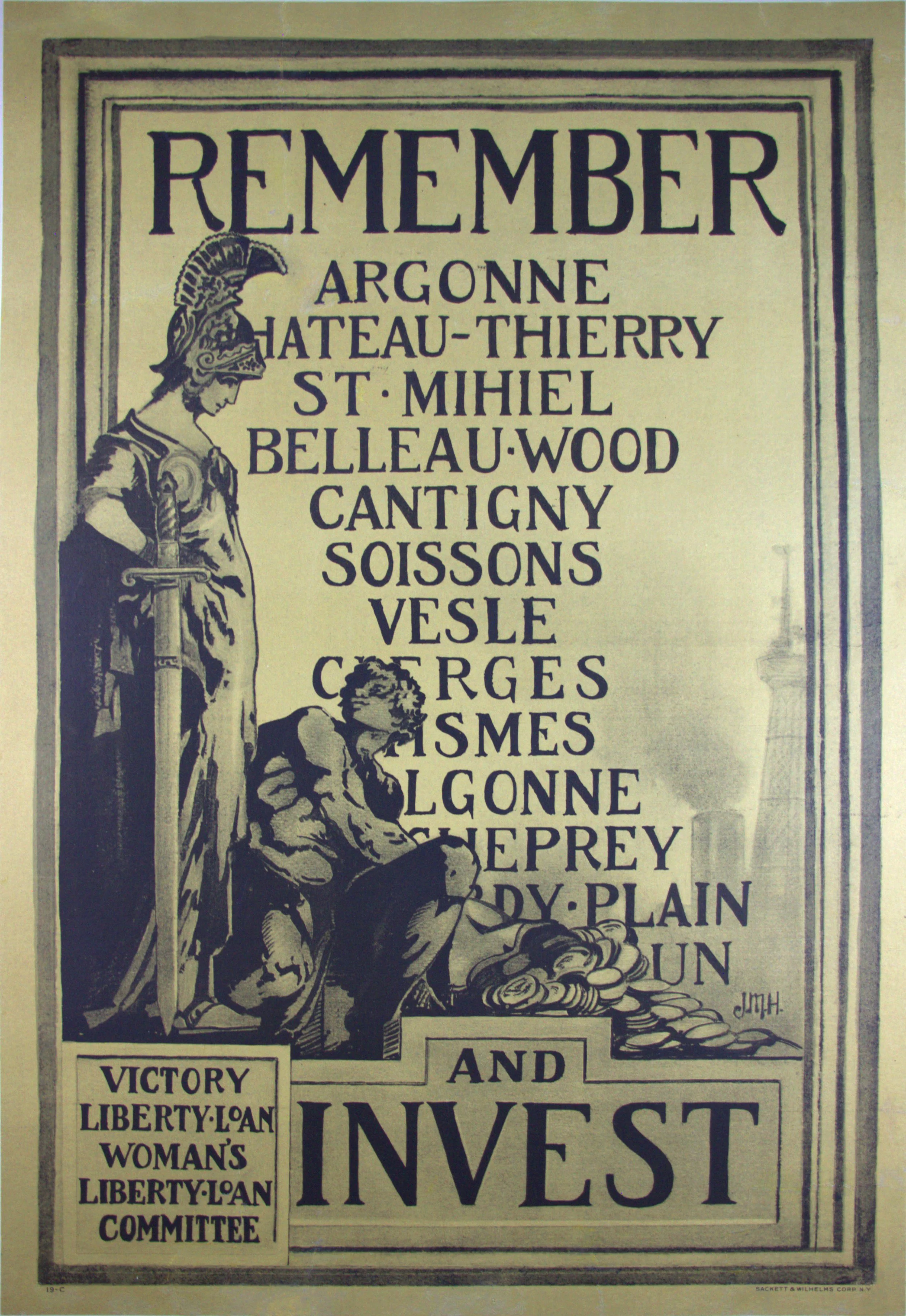 Remember and Invest WWI War Bonds Poster