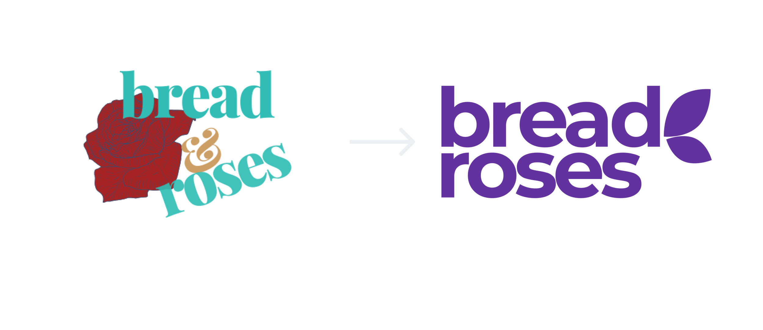 Friendlier, more approachable logo (right)