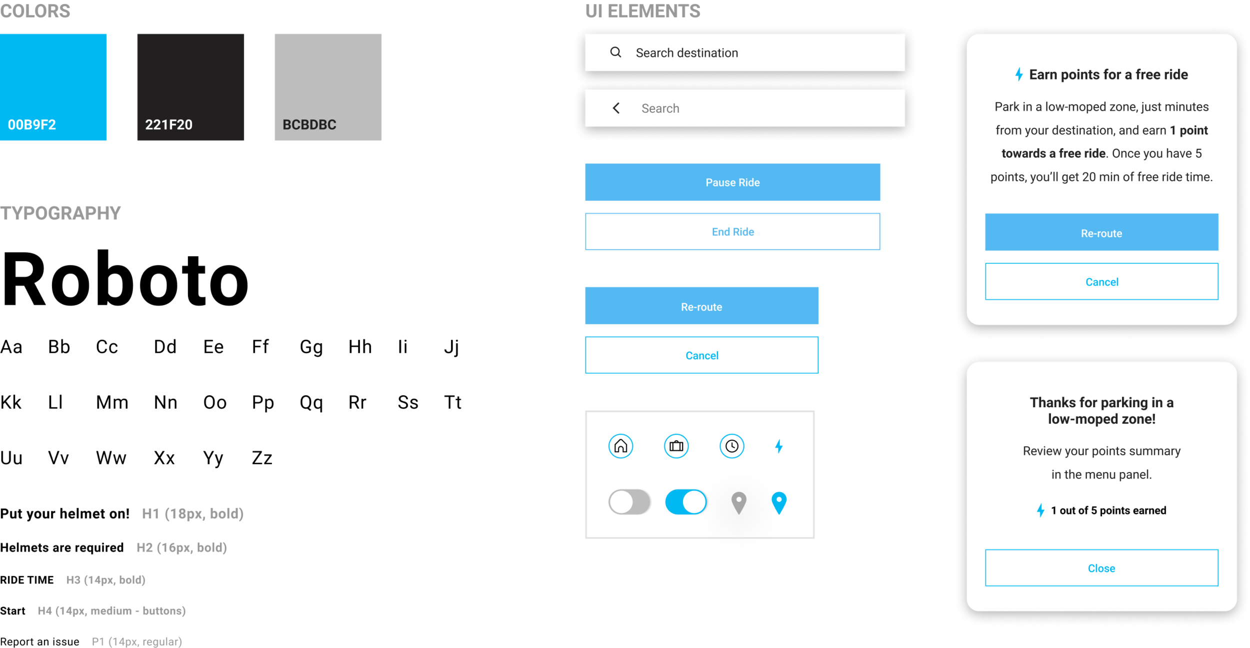 UI kit based on the existing Revel app design system