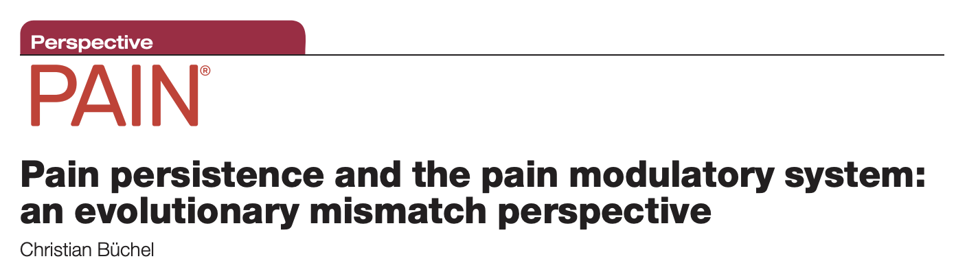 Does Chronic Pain arise from an evolutionary mismatch?