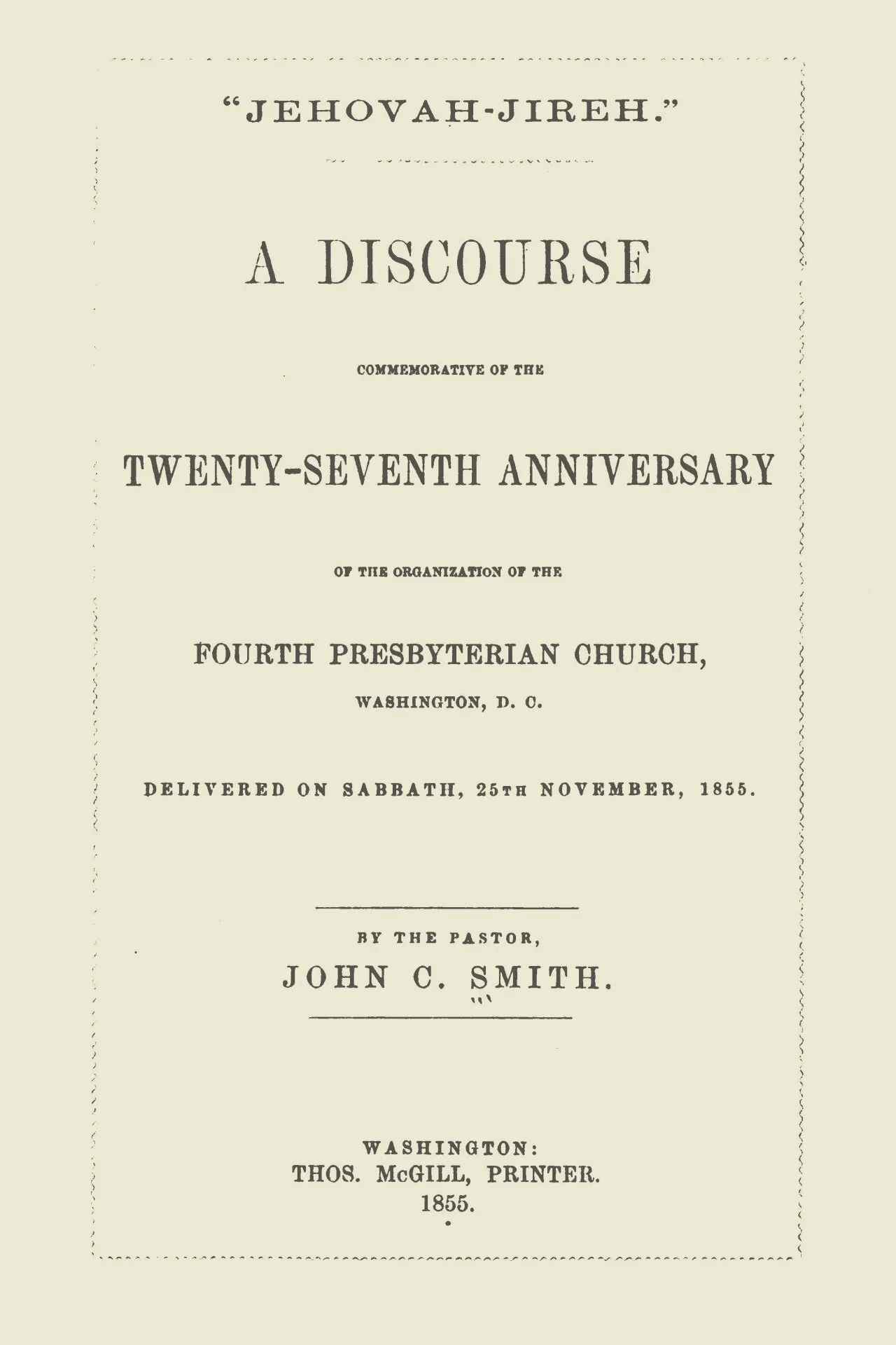 Smith, John Cross, Jehovah-Jireh Title Page.jpg