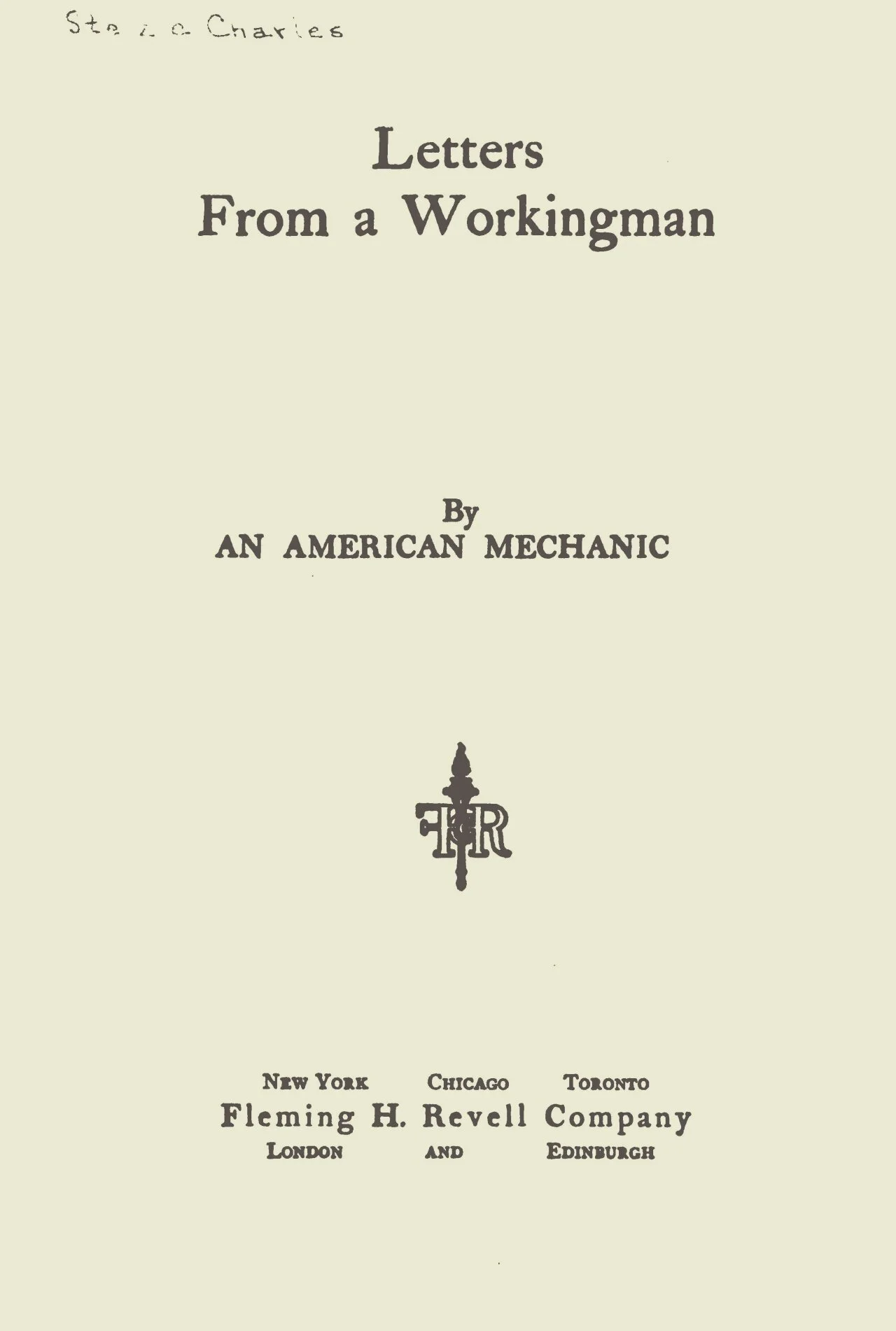 Stelzle, Charles, Letters from a Workingman Title Page.jpg