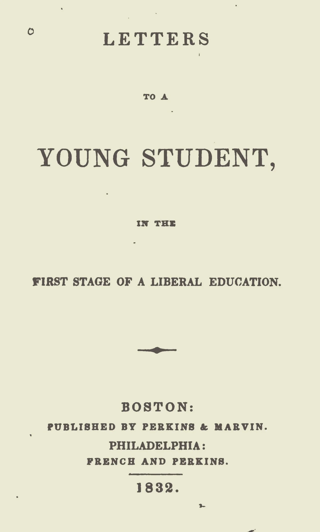 Smith, Asa Dodge, Letters to a Young Student Title Page.jpg