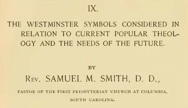 Smith, Samuel Macon, The Westminster Symbols Considered Title Page.jpg