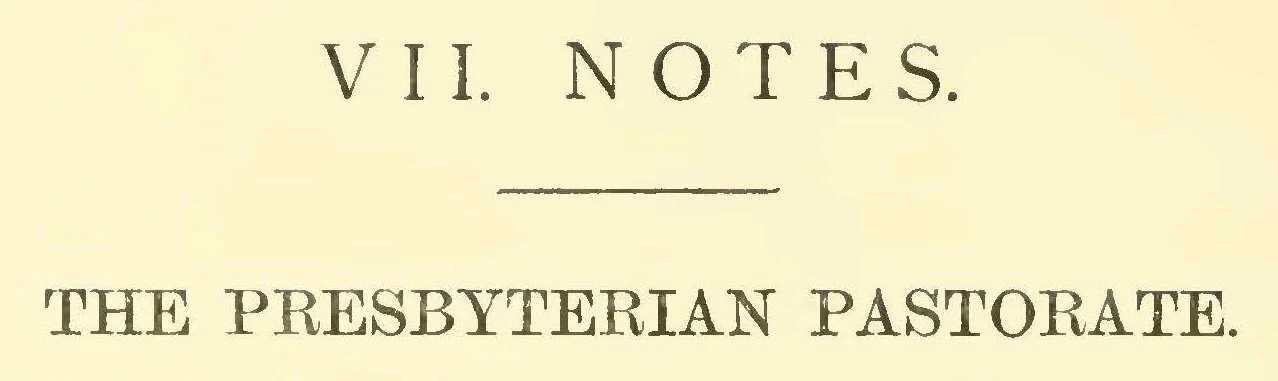 Smith, Samuel Macon, The Presbyterian Pastorate Title Page.jpg