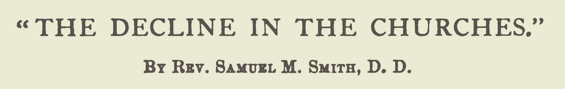 Smith, Samuel Macon, The Decline in the Churches TItle Page.jpg