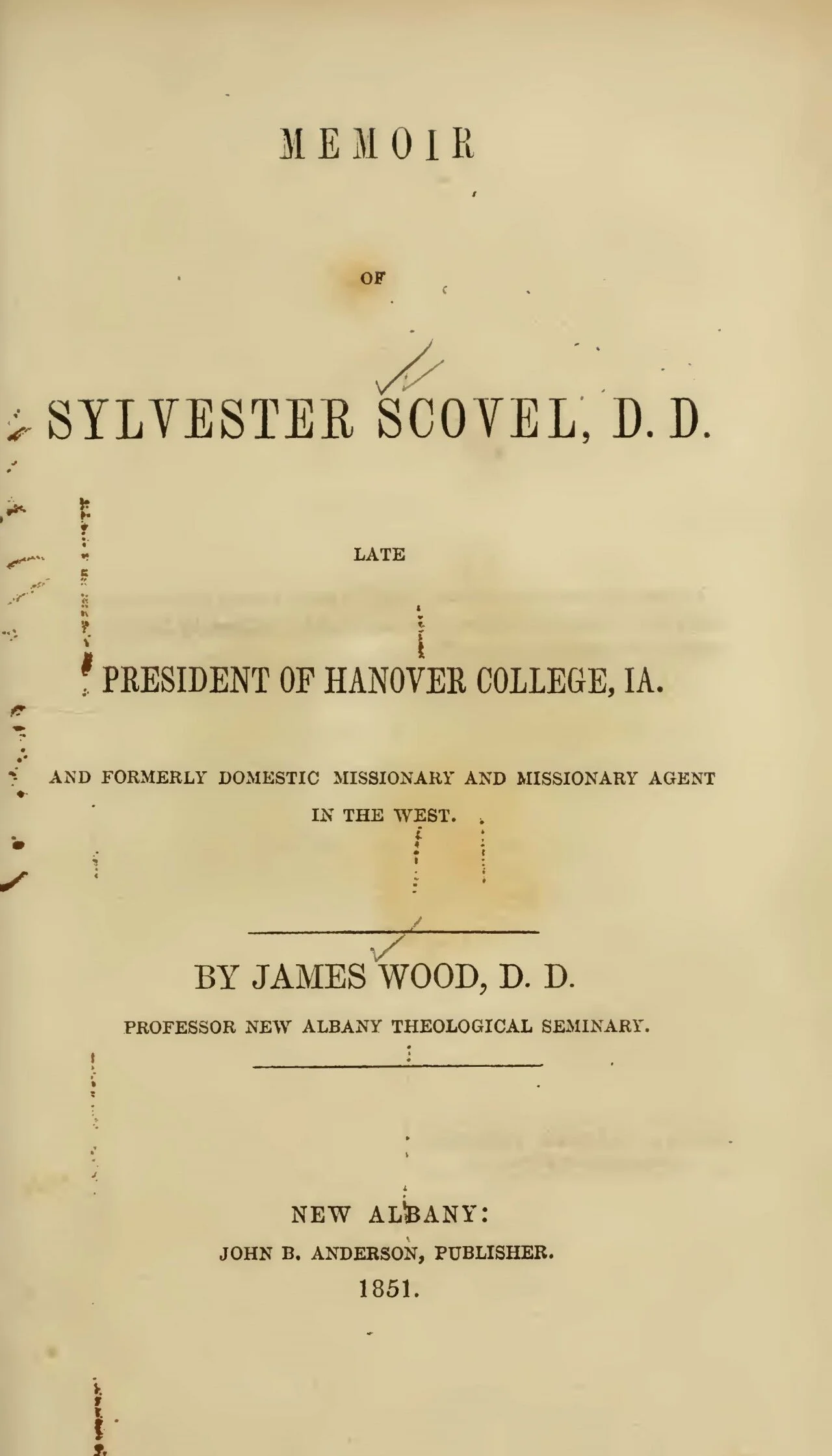 Scovel, Sylvester, Memoir of Sylvester Scovel Title Page.jpg