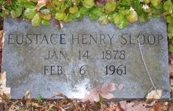 Eustace Henry Sloop is buried at Crossnore Presbyterian Church Cemetery, Crossnore, Avery County, North Carolina..