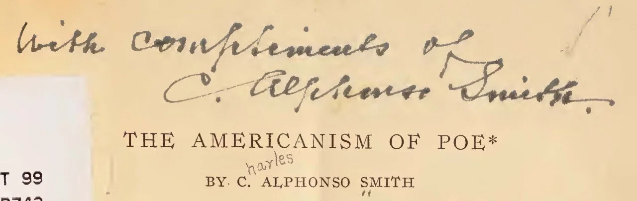 Smith, Charles Alphonso, The Americanism of Poe Title Page.jpg