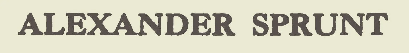 Sprunt, Alexander, Alexander Sprunt Title Page.jpg