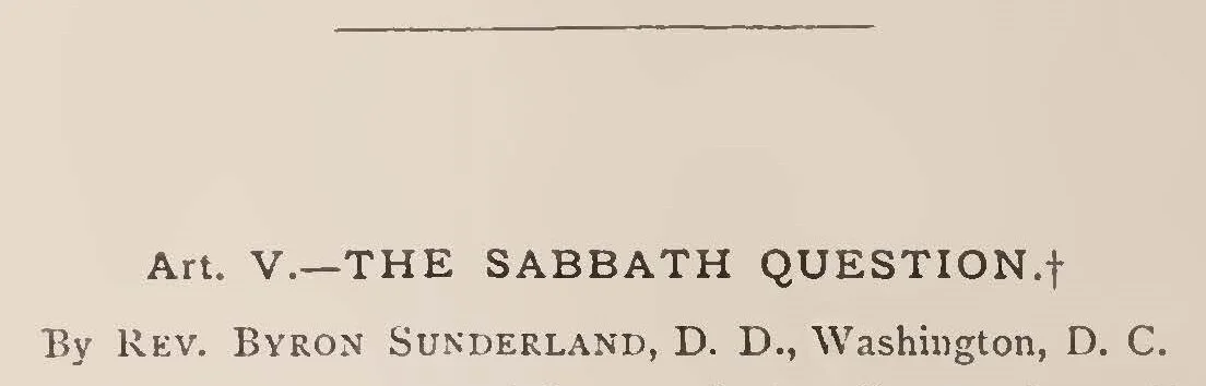 Sunderland, Byron, The Sabbath Question Title Page.jpg