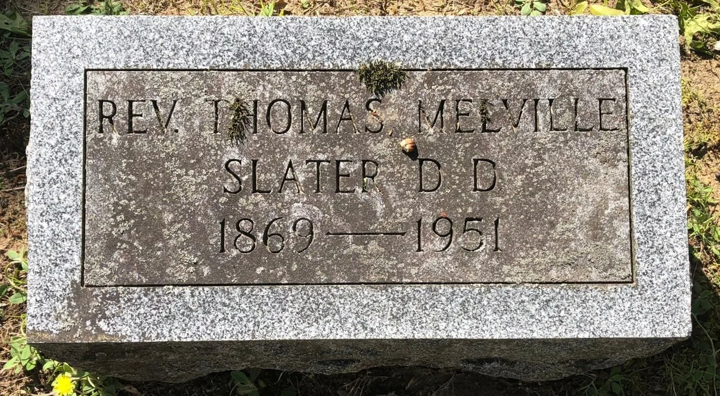 Thomas Melville Slater is buried at Mount Adnah Cemetery, Fulton, New York.
