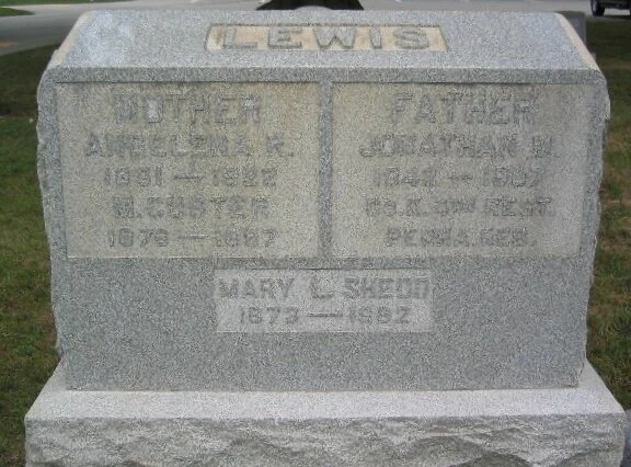 Mary Lewis Shedd is buried at Covenant Presbyterian Church Cemetery, Frazer, Pennsylvania.