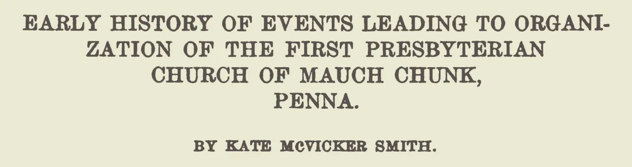 Smith, Kate McVicker, Early History of Events Title Page.jpg