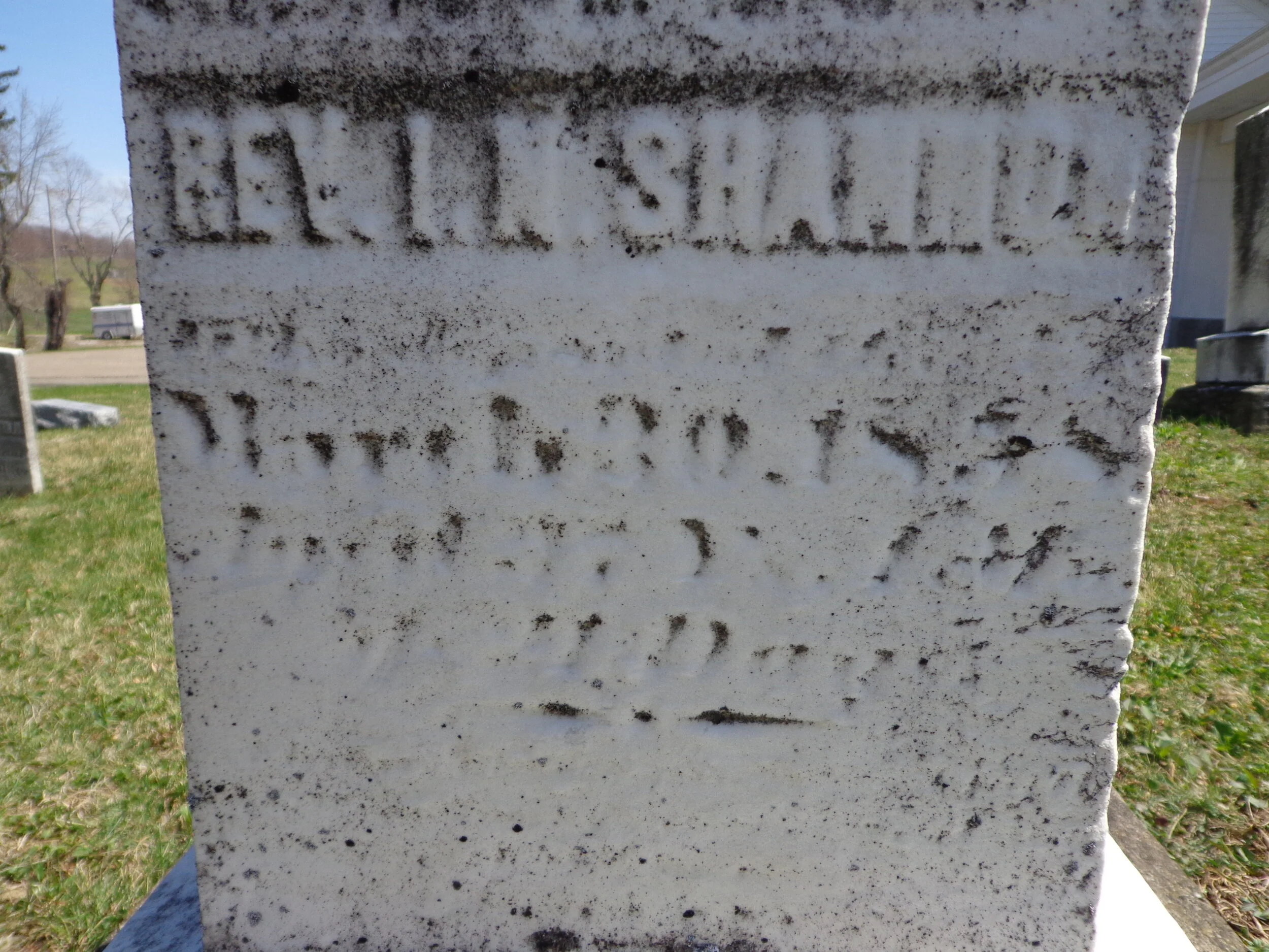 Isaac Nathan Shannon is buried at Keene Old Presbyterian Church Cemetery, Coshocton County, Ohio.