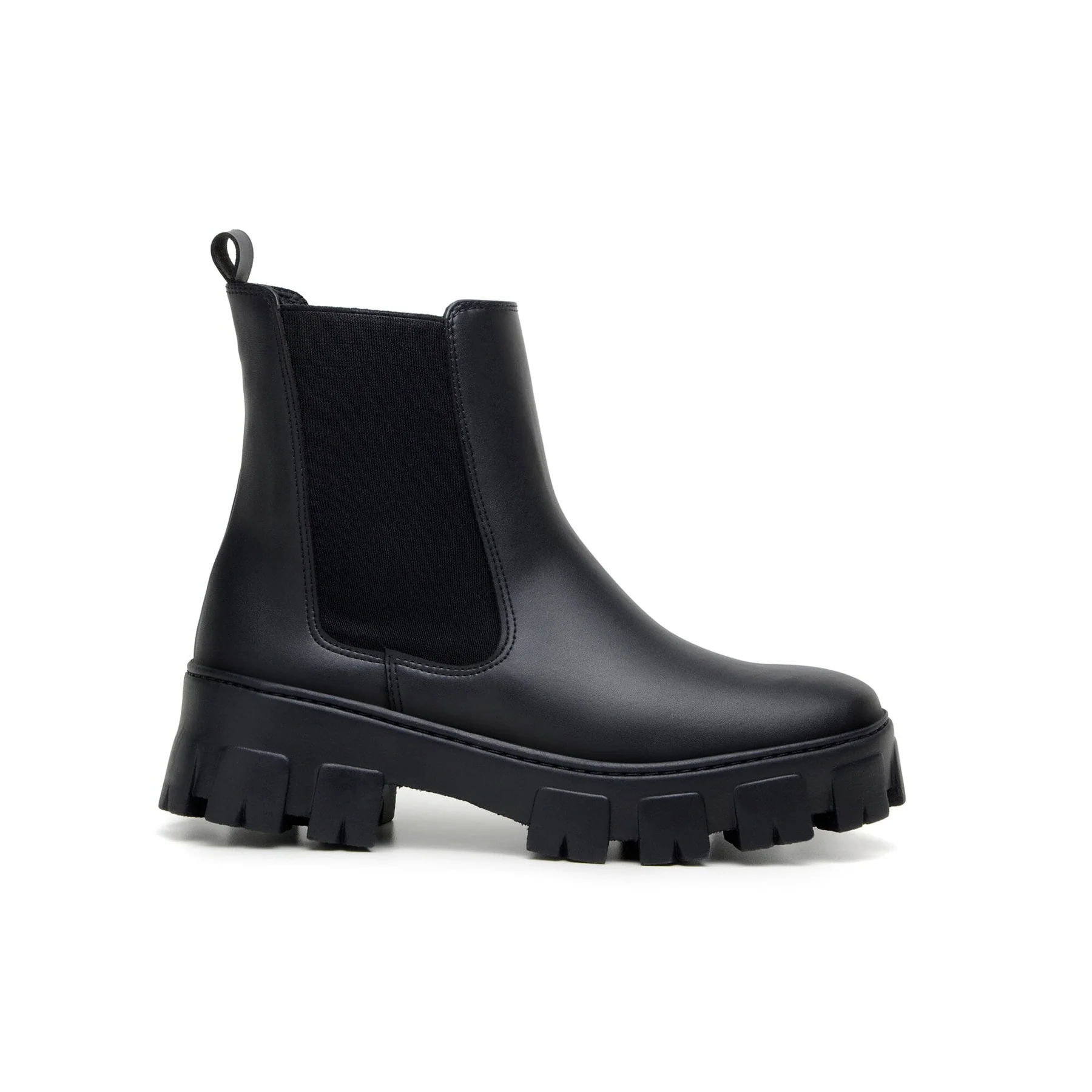 'ROSANA' WOMEN'S CHUNKY SOLE VEGAN CHELSEA ZETTE SHOES - BLACK